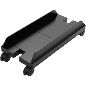 CPU Stand PC Tower Desktop CPU Rolling Stand Adjustable Mobile Cart Holder with Locking Caster Wheels Gaming PC Holder (Black) in Saudi Arabia