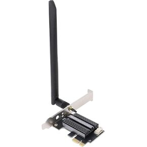 VBESTLIFE PCIe WiFi Card, WiFi 6E, 2.4/5/6Ghz Tri Band Wireless Network Card, Bluetooth 5.2, High Gain Antenna, Supports for Wins 10/11, for Linux (8DB Antenna) in Kuwait