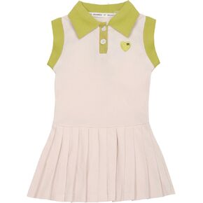 Toddler Girls Dresses Summer Polo Dress Cherry Embroidered A-Line | Short Sleeve Pleated Tennis Playwear Sundress for 1-6T, Summer Casual Sporty Outfit, School Uniform in Kuwait