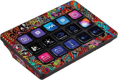 Mayyskins الجلد متوافق مع Elgato Stream Deck Mk.2 - حمض trippy | غلاف الالتفاف الواقي ، الدائم ، والفريد من نوعه | من السهل تطبيق الأنماط وإزالتها وتغييرها | صنع في الولايات المتحدة in Saudi Arabia