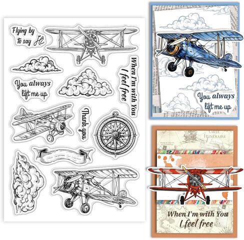 GLOBLELAND Retro Vehicle Clear Stamps Vintage Vehicle Decorative Clear Stamps Silicone Stamps for Card Making and Photo Album Decor Decoration and DIY Scrapbooking in Saudi Arabia