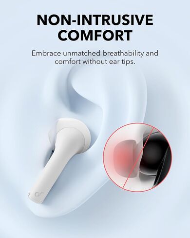 Soundcore K20i by Anker, Semi-in-Ear Earbuds, Bluetooth Wireless, 36H Playtime, Fast Charge, Clear Sound, Comfortable Fit, ENC 2-Mic Clear Calls, Custom EQ, IPX5, Bluetooth 5.3, App Control (Renewed) in Saudi Arabia