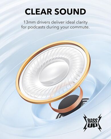 Soundcore K20i by Anker, Semi-in-Ear Earbuds, Bluetooth Wireless, 36H Playtime, Fast Charge, Clear Sound, Comfortable Fit, ENC 2-Mic Clear Calls, Custom EQ, IPX5, Bluetooth 5.3, App Control (Renewed) in Saudi Arabia