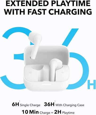 Soundcore K20i by Anker, Semi-in-Ear Earbuds, Bluetooth Wireless, 36H Playtime, Fast Charge, Clear Sound, Comfortable Fit, ENC 2-Mic Clear Calls, Custom EQ, IPX5, Bluetooth 5.3, App Control (Renewed) in Saudi Arabia
