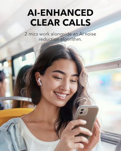 Soundcore K20i by Anker, Semi-in-Ear Earbuds, Bluetooth Wireless, 36H Playtime, Fast Charge, Clear Sound, Comfortable Fit, ENC 2-Mic Clear Calls, Custom EQ, IPX5, Bluetooth 5.3, App Control (Renewed) in Saudi Arabia