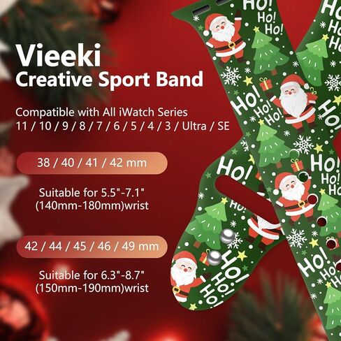 عطلات Watch Band for Women Men (متوافقة مع Apple Watch 40mm-49mm) (حزام بديل لـ Iwatch Series Ultra SE 10 9 8 7 6 5 4 3) in Kuwait