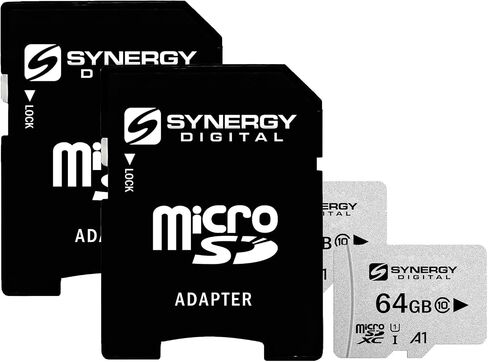 Synergy Digital 64GB Micro SDXC Secure UHS -I بطاقات ذاكرة ، متوافقة مع Samsung SGH -T619 الهاتف الخلوي - الفئة 10 ، U1 ، 100 ميجابايت/ثانية ، 300 سلسلة - حزمة 2 in Saudi Arabia