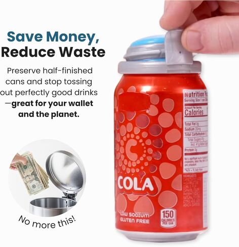Jokari 2 Click Can Pump and Pour Carbonation Saver for 12oz Soda and Beer | Beer Cans Keep Fizzy Drinks Fresh, Carbonated Beverages 2 Pack, Designed for Soda Cans, No Charging Required in Saudi Arabia