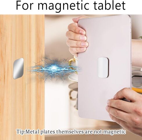 لوحة معدنية للمغناطيس ، ملصق مغناطيس الهاتف 12 مساءً ، أطباق رقيقة لاصق ، لوحة معدنية متوافقة مع حوامل مغناطيسية مع دعم لاصق للتركيب هاتف المغناطيس (2 * 1.5 "، أسود ، فضية) in Kuwait
