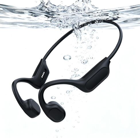 سماعات الرأس سماعات الرأس سماعات الرأس Bluetooth V6.0 Open Ear Sports Headset ، IP68 Player MP3 Player 32G ، للركض ، ركوب الدراجات (أسود) in Saudi Arabia