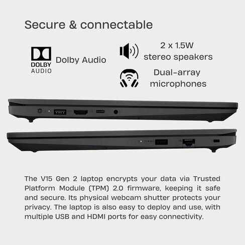 Lenovo 15.6 "كمبيوتر الكمبيوتر المحمول لطالب الأعمال المنزلية ، معالج Intel Dual-Core ، 32 جيجا بايت DDR4 RAM ، 1 تيرابايت PCIE SSD ، عرض FHD ، WiFi 6 ، Bluetooth 5.2 ، HDMI ، لوحة المفاتيح الرقمية ، Windows 11 Pro (متجدد) in Saudi Arabia