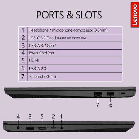 Lenovo 15.6 "كمبيوتر الكمبيوتر المحمول لطالب الأعمال المنزلية ، معالج Intel Dual-Core ، 32 جيجا بايت DDR4 RAM ، 1 تيرابايت PCIE SSD ، عرض FHD ، WiFi 6 ، Bluetooth 5.2 ، HDMI ، لوحة المفاتيح الرقمية ، Windows 11 Pro (متجدد) in Saudi Arabia