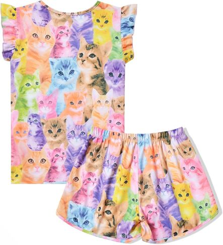 QPANCY Matching Girls & Dolls Pajamas Unicorn Pj Sets Summer Cotton Sleepwear … in Kuwait