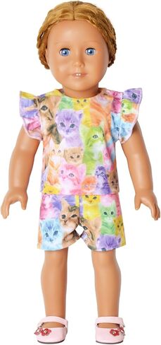 QPANCY Matching Girls & Dolls Pajamas Unicorn Pj Sets Summer Cotton Sleepwear … in Kuwait