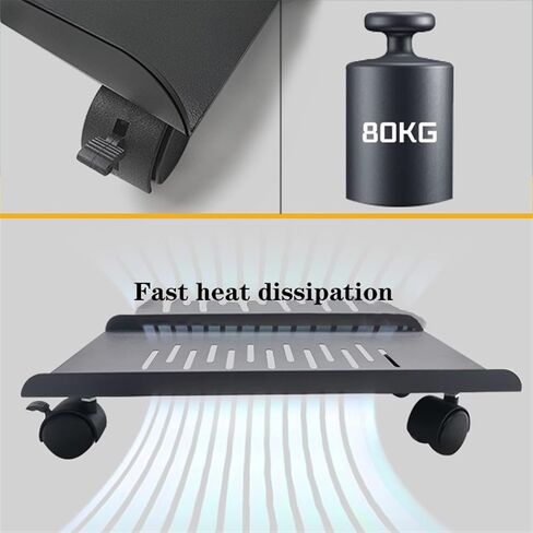 CPU Stand PC Tower Stand ، مع عجلات Rolling Caster - STANCED STAND STAND STAND PC CART CART TOWER (Blanc 440 * 220mm) in Saudi Arabia