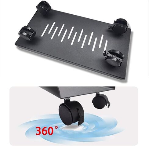 CPU Stand PC Tower Stand ، مع عجلات Rolling Caster - STANCED STAND STAND STAND PC CART CART TOWER (Blanc 440 * 220mm) in Saudi Arabia