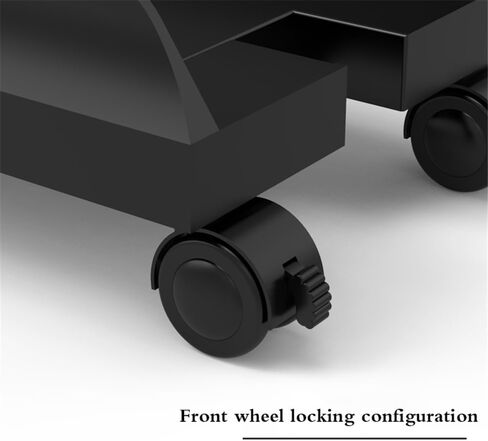 CPU Stand PC Tower Tower Desktop Rolling Rolling حامل عربة محمولة قابلة للتعديل مع حامل PC Gaming Wheels Locking عجلات (أسود) in Saudi Arabia
