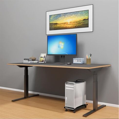 CPU Stand PC Tower Stand ، مع عجلات Rolling Caster - STANCED STAND STAND STAND PC CART CART TOWER (Blanc 440 * 220mm) in Saudi Arabia