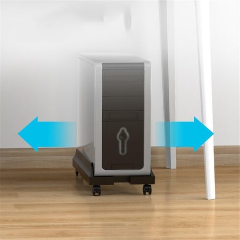 CPU Stand PC Tower Tower Desktop Rolling Rolling حامل عربة محمولة قابلة للتعديل مع حامل PC Gaming Wheels Locking عجلات (أسود) in Saudi Arabia