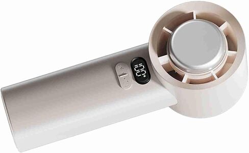 ZJchao Handheld Fan USB Rechargeable 3600mAh Battery LCD Display Mini Desk Fan with 100 Speed Levels Boost for Home Office Outdoor (White) in Saudi Arabia