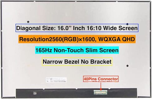 EM Emajor Tech استبدال الشاشة الجديدة لـ B160QAN02.Q QHD 2560x1600 165Hz LCD LED مع مجموعة من أدوات الشريط in Kuwait
