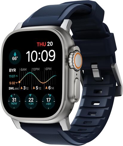 NOMAD Rugged Band for Apple Watch - 45/49mm Atlantic Blue, Rugged in Saudi Arabia