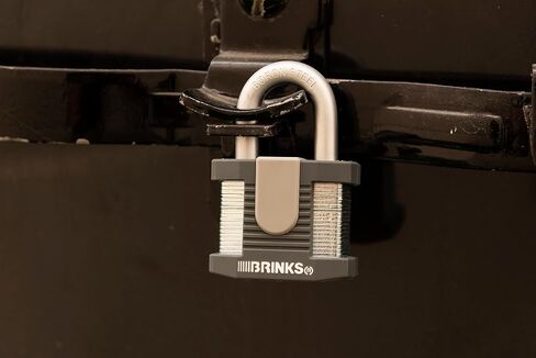 BRINKS - 50mm Commercial Laminated Steel Keyed Padlock - Solid Steel Body with Boron Steel Shackle, Chrome in Saudi Arabia