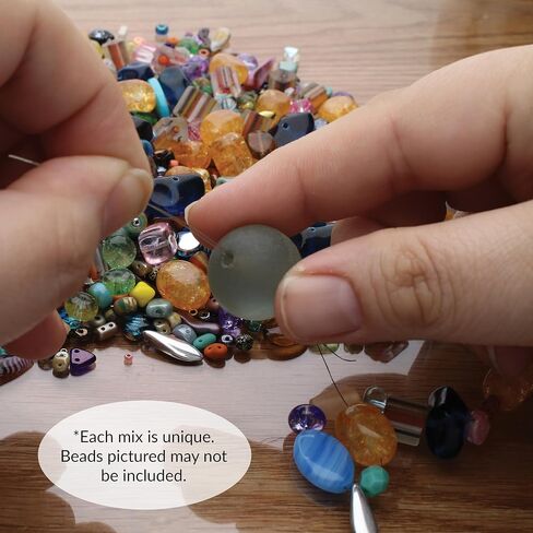 The Beadsmith Box of Beads, 2-Pounds of Glass Beads in Assorted Shapes, Sizes and Colors, Unique Variations in Every Box, Use for Bracelet Necklace Earrings Jewelry Making and DIY Crafts in Saudi Arabia