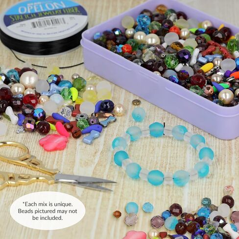 The Beadsmith Box of Beads, 2-Pounds of Glass Beads in Assorted Shapes, Sizes and Colors, Unique Variations in Every Box, Use for Bracelet Necklace Earrings Jewelry Making and DIY Crafts in Saudi Arabia
