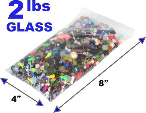 The Beadsmith Box of Beads, 2-Pounds of Glass Beads in Assorted Shapes, Sizes and Colors, Unique Variations in Every Box, Use for Bracelet Necklace Earrings Jewelry Making and DIY Crafts in Saudi Arabia
