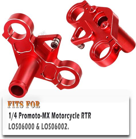 مجموعة المشبك الثلاثي الألومنيوم 7075 من HopsupRC ترقيات جزء للدراجة النارية Losi 1/4 Pro Moto MX الدراجة الترابية RTR FXR LOS06000 LOS06002، فضي in Kuwait