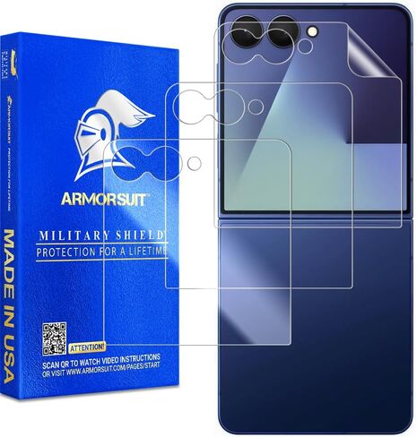 ArmorSuit 3 Pack for Samsung Galaxy Z Flip 7 Front Screen Protector Case Friendly MilitaryShield HD Clear Film - Made in the USA in Saudi Arabia