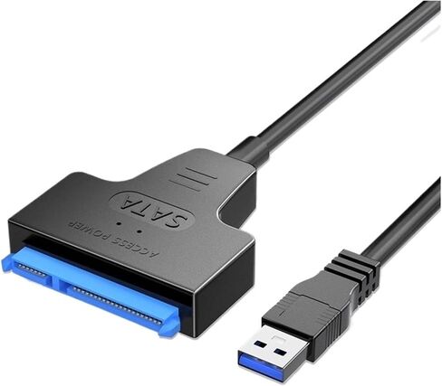 SATA to USB 3.0 Cable Up to 6 Gbps for 2.5 Inch External HDD SSD Hard Drive Adapter Cable USB C to Sata Cord Connector Converter(USB 3.0 with DC Port) in Saudi Arabia