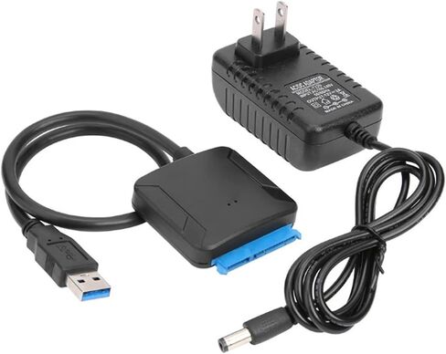 SATA to USB 3.0 External SATA Hard Disk Adapter Cable SSD HDD Drive Cable with 12V Power Adapter Hard Disk Cables(Only sata Cable) in Saudi Arabia
