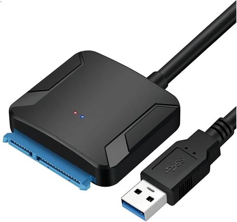 SATA to USB 3.0 External SATA Hard Disk Adapter Cable SSD HDD Drive Cable with 12V Power Adapter Hard Disk Cables(Only sata Cable) in Saudi Arabia