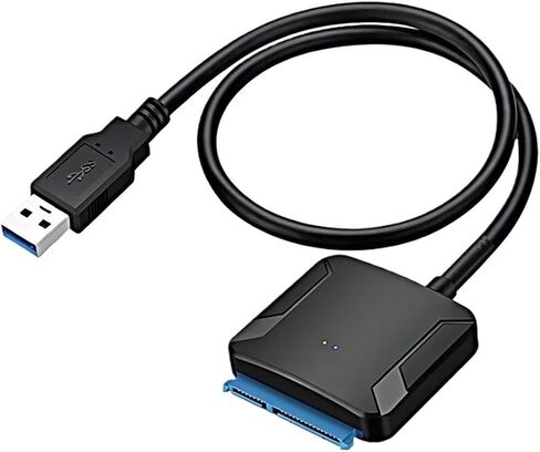 SATA to USB 3.0 External SATA Hard Disk Adapter Cable SSD HDD Drive Cable with 12V Power Adapter Hard Disk Cables(Only sata Cable) in Saudi Arabia