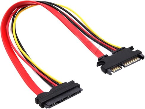 22pin sata ذكر إلى 7+15 دبوس أنثى SATA SATA موسع بيانات كابل تمديد الطاقة كابل 30 سم conterver in Saudi Arabia