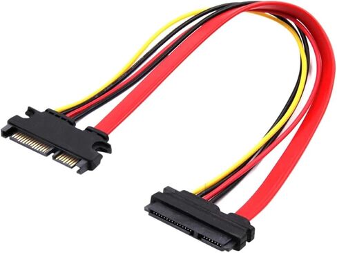 22pin sata ذكر إلى 7+15 دبوس أنثى SATA SATA موسع بيانات كابل تمديد الطاقة كابل 30 سم conterver in Saudi Arabia