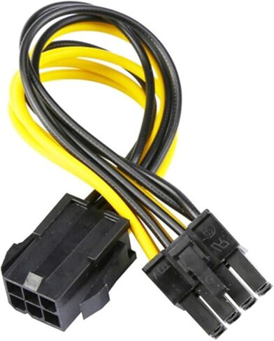 PCI PCIE Black Red 6 Pin to 8 Pin Graphic Card Power Adapter Cable for PC Drop 20cm 30cm(0.2M) in Saudi Arabia