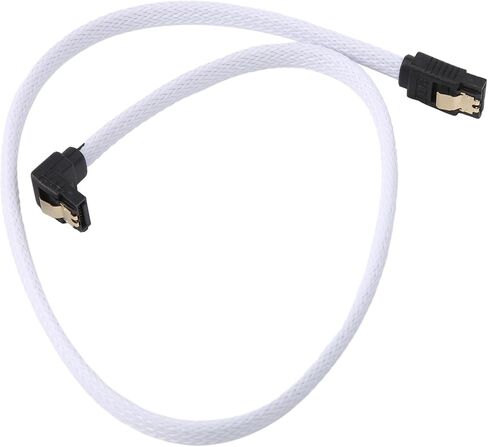 50 سم SATA 3.0 III SATA3 7PIN كابل البيانات الزاوية اليمنى 6GB/S SSD كابلات DATK DATK DATK DATK مع نايلون الأكمام () in Kuwait