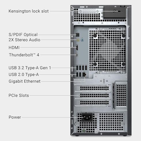 Dell Tower Plus EBT2250 كمبيوتر سطح المكتب - Series 2 Intel Core Ultra 9 285k 24 -Core معالج يصل إلى 5.7 جيجا هرتز ، 64 جيجا بايت DDR5 RAM ، 512GB NVME SSD ، Intel UHD Graphics ، Windows 11 Pro ، Graphite - EBT 2250 in Kuwait