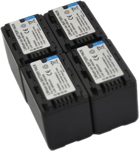 Compatible VW-VBK360 Battery for VW-VBK180 VBK180K VBK360K VBL090 VBL360 Digital Video Camcorder (4X Battery+Charger AC Dual LCD) in Saudi Arabia