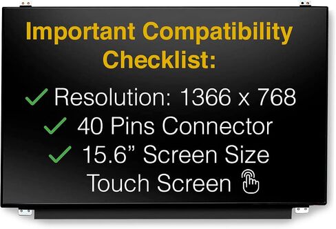 Replacement Touch Screen for B156XTK01.0 HW8A 40 Pins HD 1366x768 Glossy LED LCD with Tools in Saudi Arabia