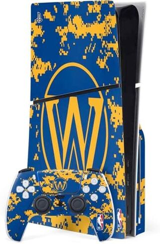 Skinit Skinit Gaming Gaming Skin متوافق مع حزمة PS5 Slim Disk - تصميم NBA Golden Warriors الكلاسيكيات المصنوعة رسميًا in Saudi Arabia