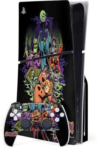 Skinit Decal Gaming Skin Compatible with PS5 Slim Disk Bundle - Officially Licensed Scooby Doo Daphne Design in Saudi Arabia