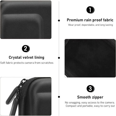 yunseity for Action 4 Carry Care ، حقيبة تخزين محمولة واقية للتصوير الفوتوغرافي ، إثبات المطر ، مع بطانة Velvet Crystal ، وسهولة الوصول وتصميم خفيف الوزن in Saudi Arabia