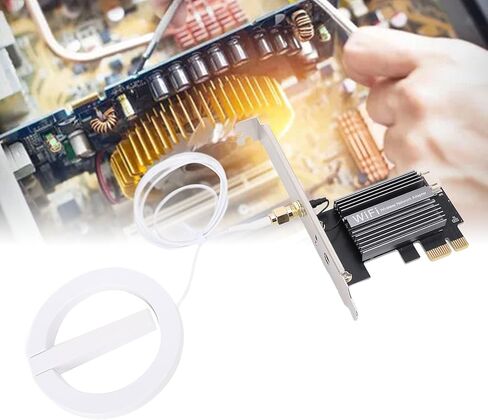 بطاقة شبكة WiFi VBESTLIFE PCIE ، WIFI 6E ، 2.4/5/6 جيجا هرتز TRI Band Wireless Card ، Bluetooth 5.2 ، هوائي مكسب عالي ، يدعم للفوز 10/11 ، لـ Linux (هوائي 8DB) in Kuwait