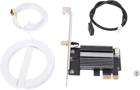 بطاقة شبكة WiFi VBESTLIFE PCIE ، WIFI 6E ، 2.4/5/6 جيجا هرتز TRI Band Wireless Card ، Bluetooth 5.2 ، هوائي مكسب عالي ، يدعم للفوز 10/11 ، لـ Linux (هوائي 8DB) in Kuwait