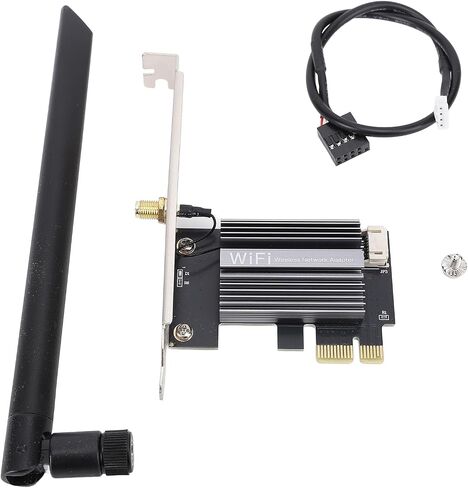 VBESTLIFE PCIe WiFi Card, WiFi 6E, 2.4/5/6Ghz Tri Band Wireless Network Card, Bluetooth 5.2, High Gain Antenna, Supports for Wins 10/11, for Linux (8DB Antenna) in Kuwait