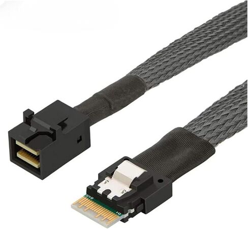 PCIE4.0 S/AS HD SFF-8643 36PIN to Slimline S/AS SFF-8654 4i 38P Cord(0.5m) in Saudi Arabia